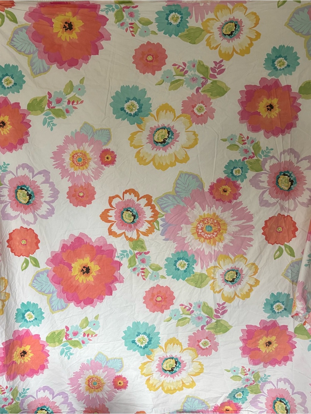 Pottery Barn PB Teen Vintage 2010s Bright Floral Sheet Set - TWIN